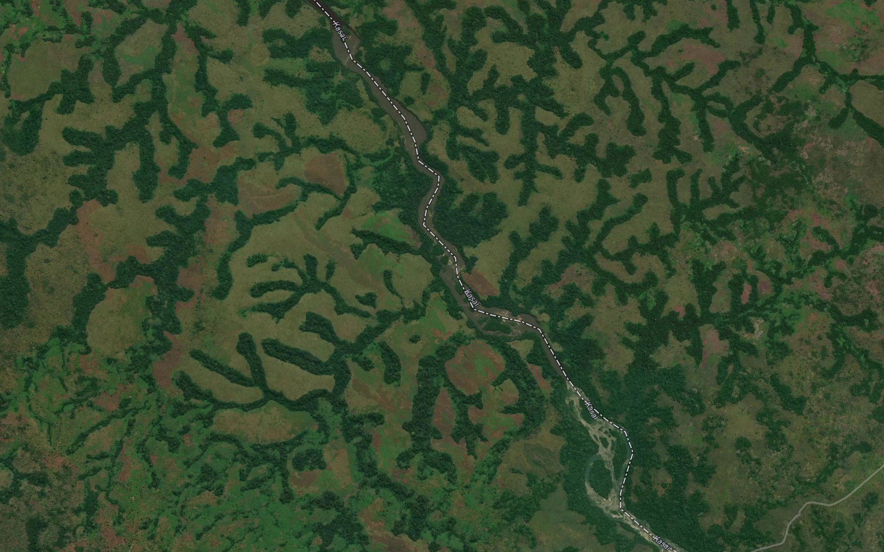 Satellite map of the Tshina