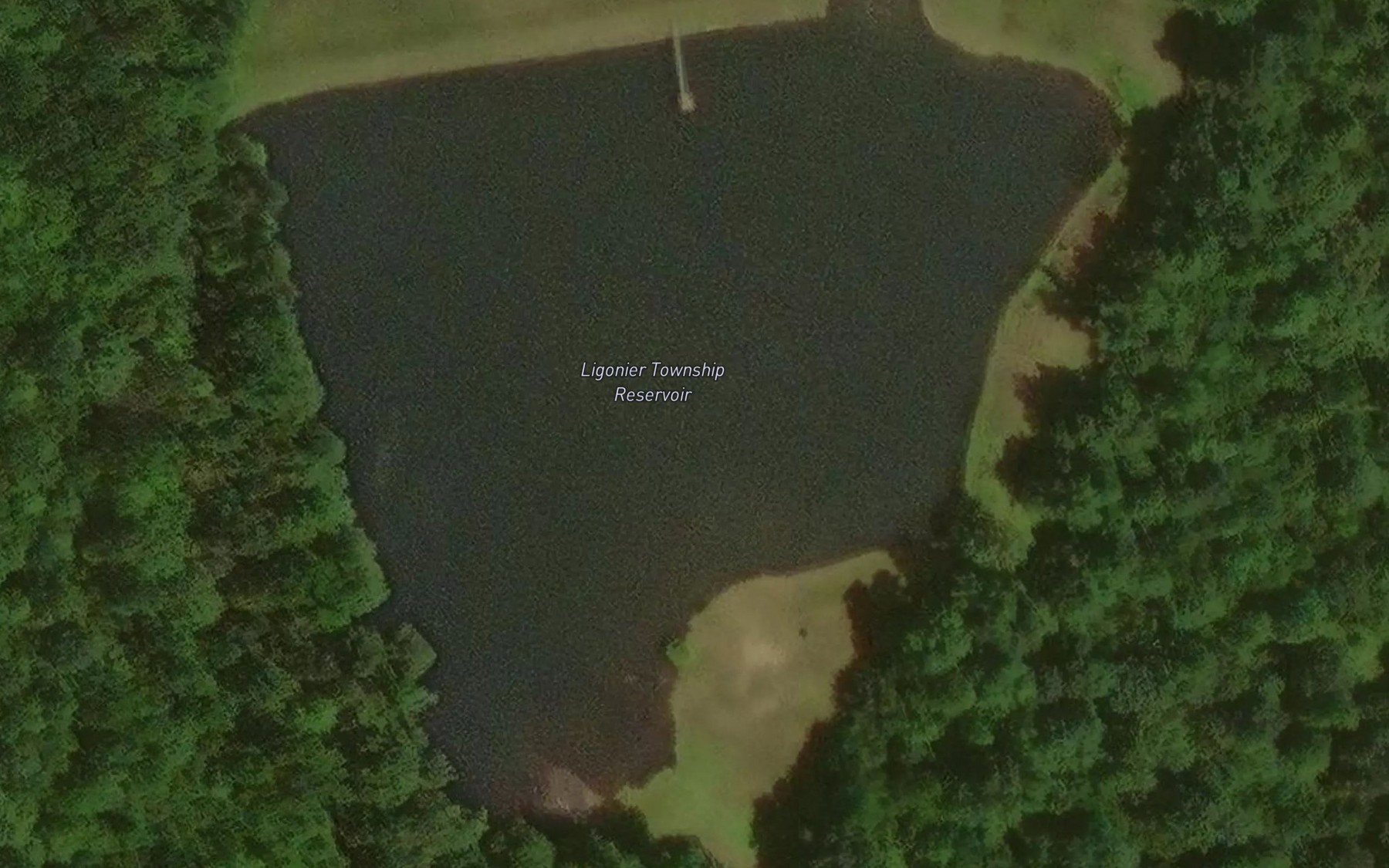 Satellite map of the Ligonier Township Reservoir