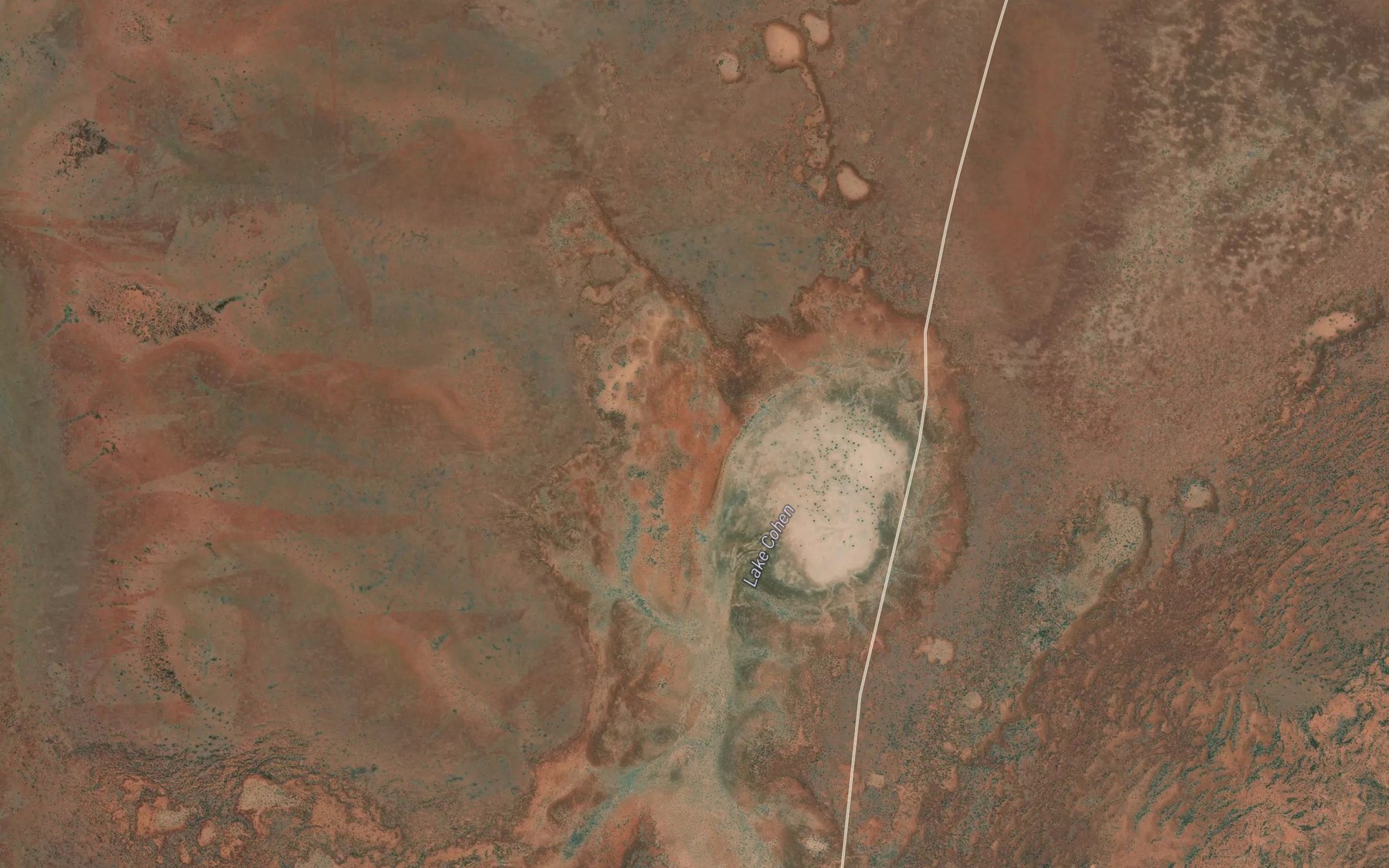 Satellite map of the Lake Cohen