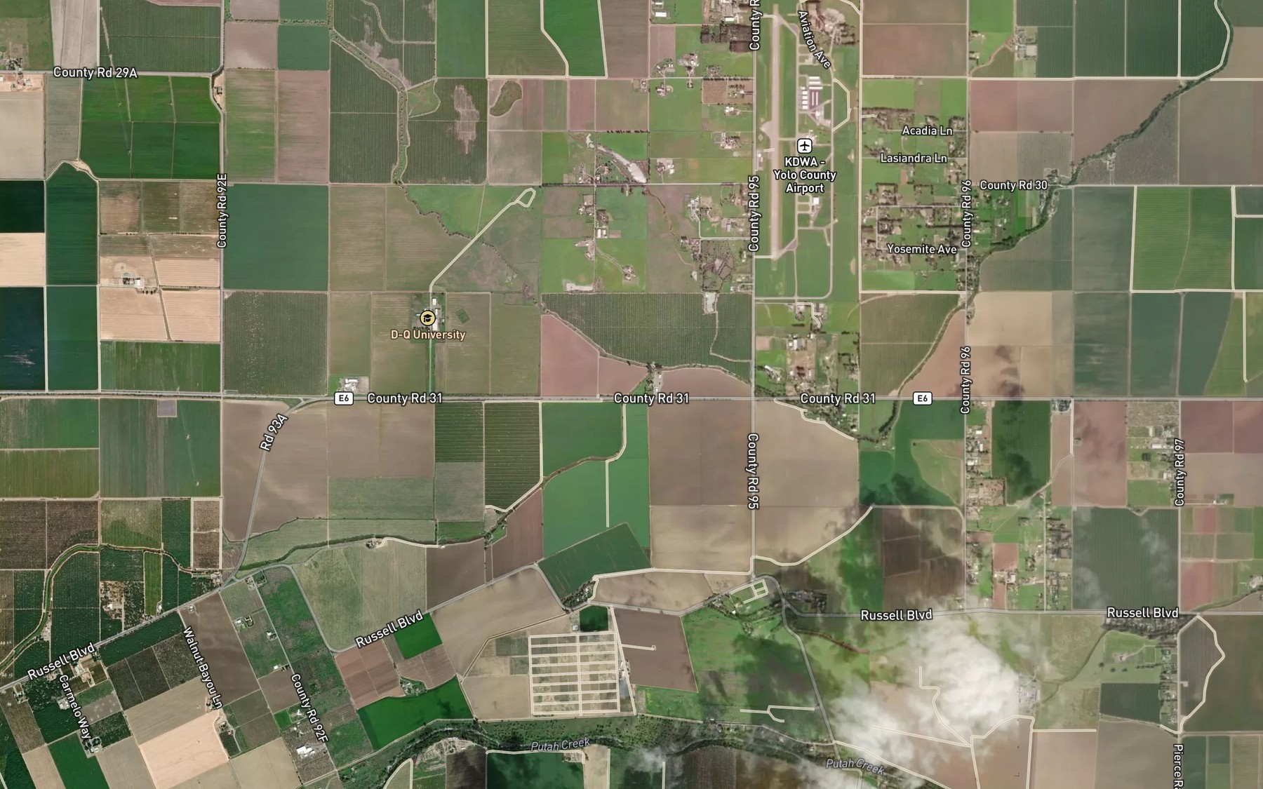 Satellite map of the Chickahominy Slough