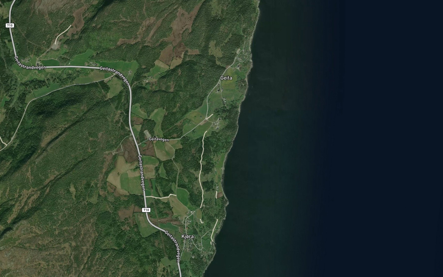 Satellite map of the Steindalsbekken