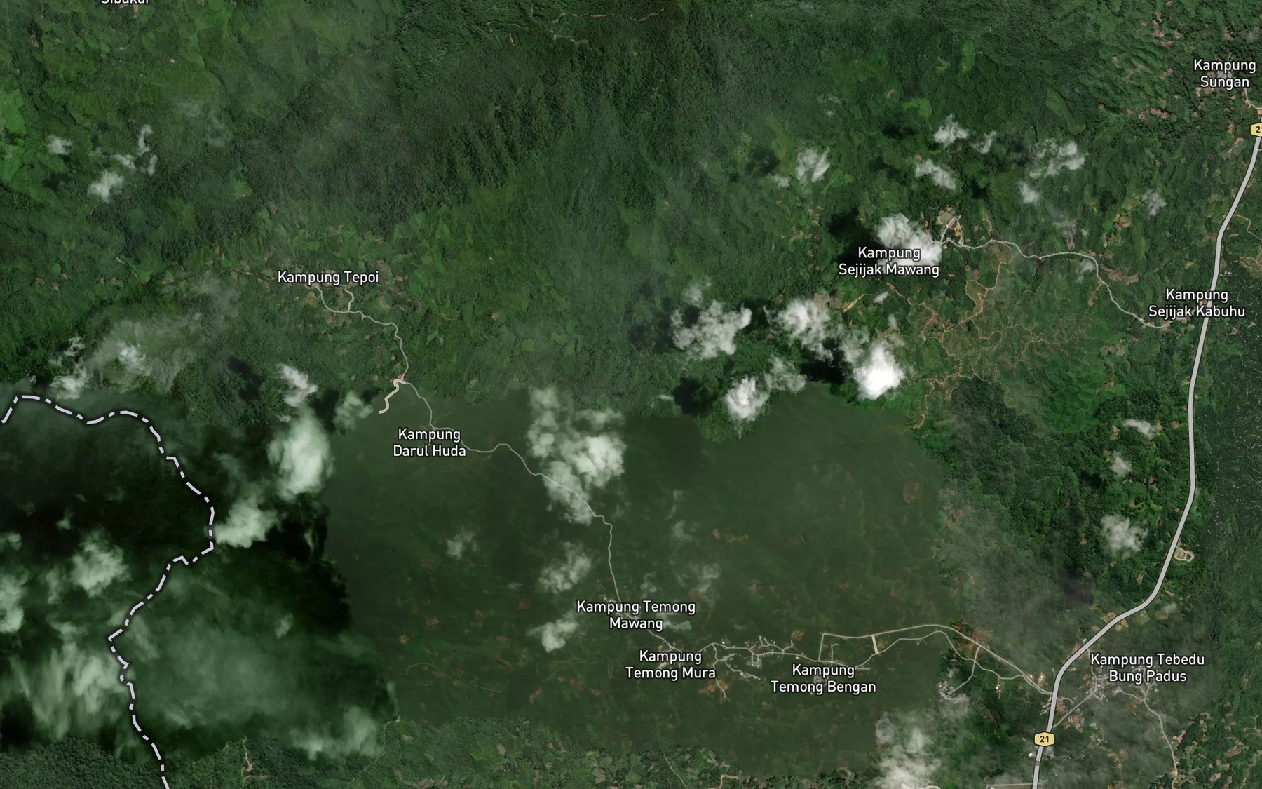 Satellite map of the Sungai Anchiran