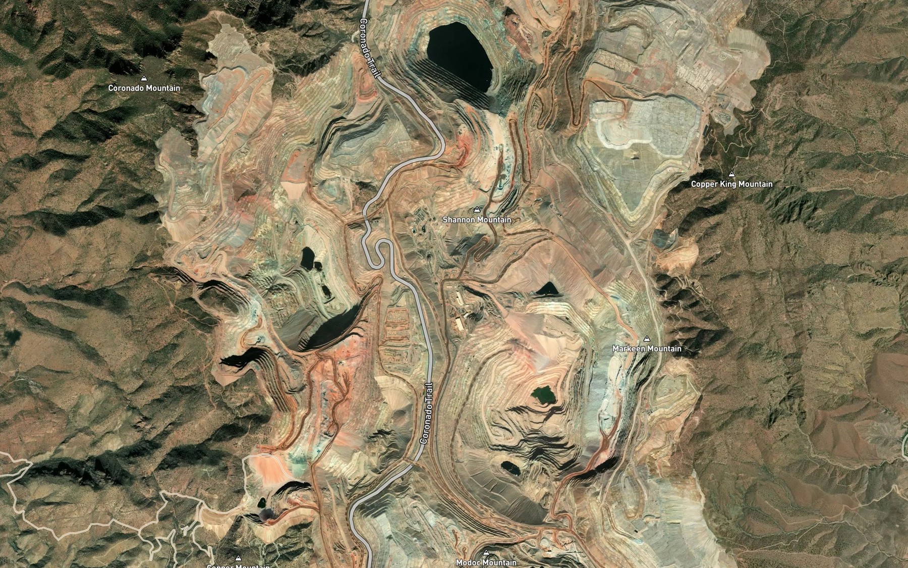 Satellite map of the King Creek