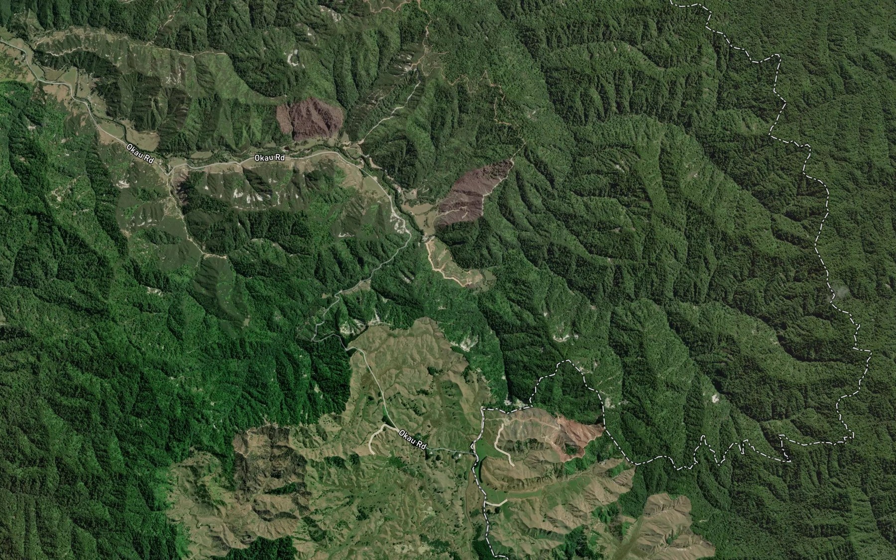 Satellite map of the Mount Damper Stream