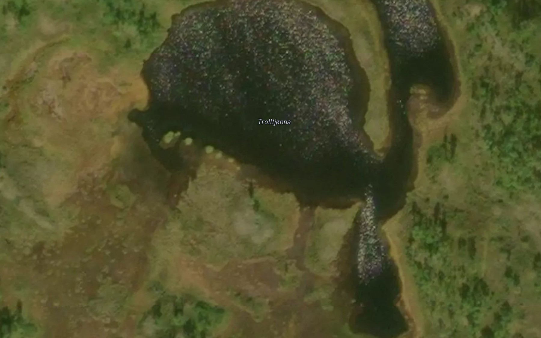 Satellite map of the Trolltjorna