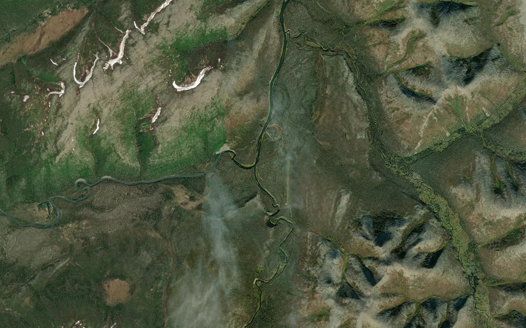 Satellite map of the Cripple Creek
