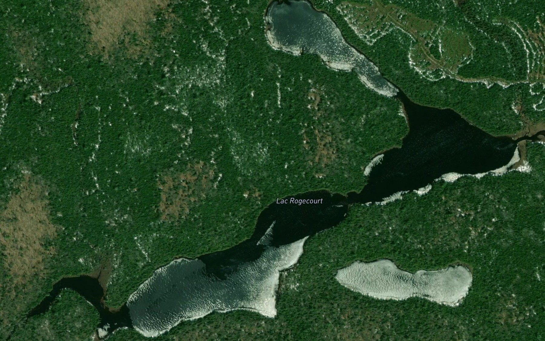 Satellite map of the Lac Rogecourt