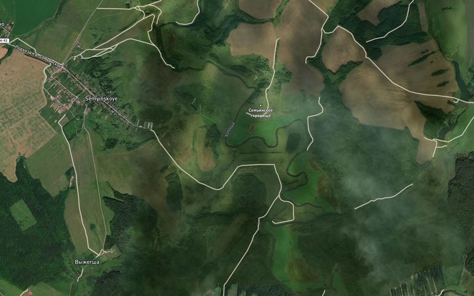 Satellite map of the Chernaya