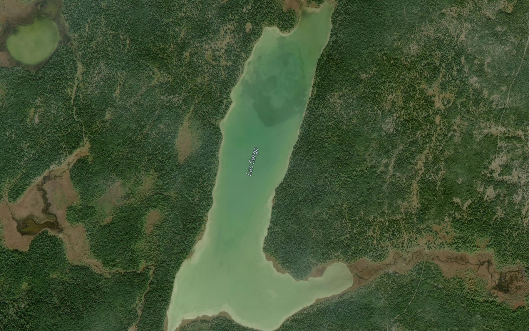 Satellite map of the Lac Serge