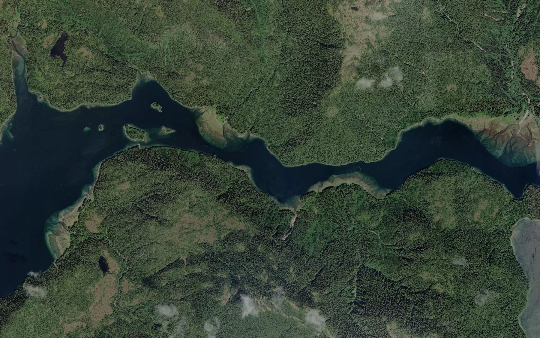 Satellite map of the Nakwasina Passage