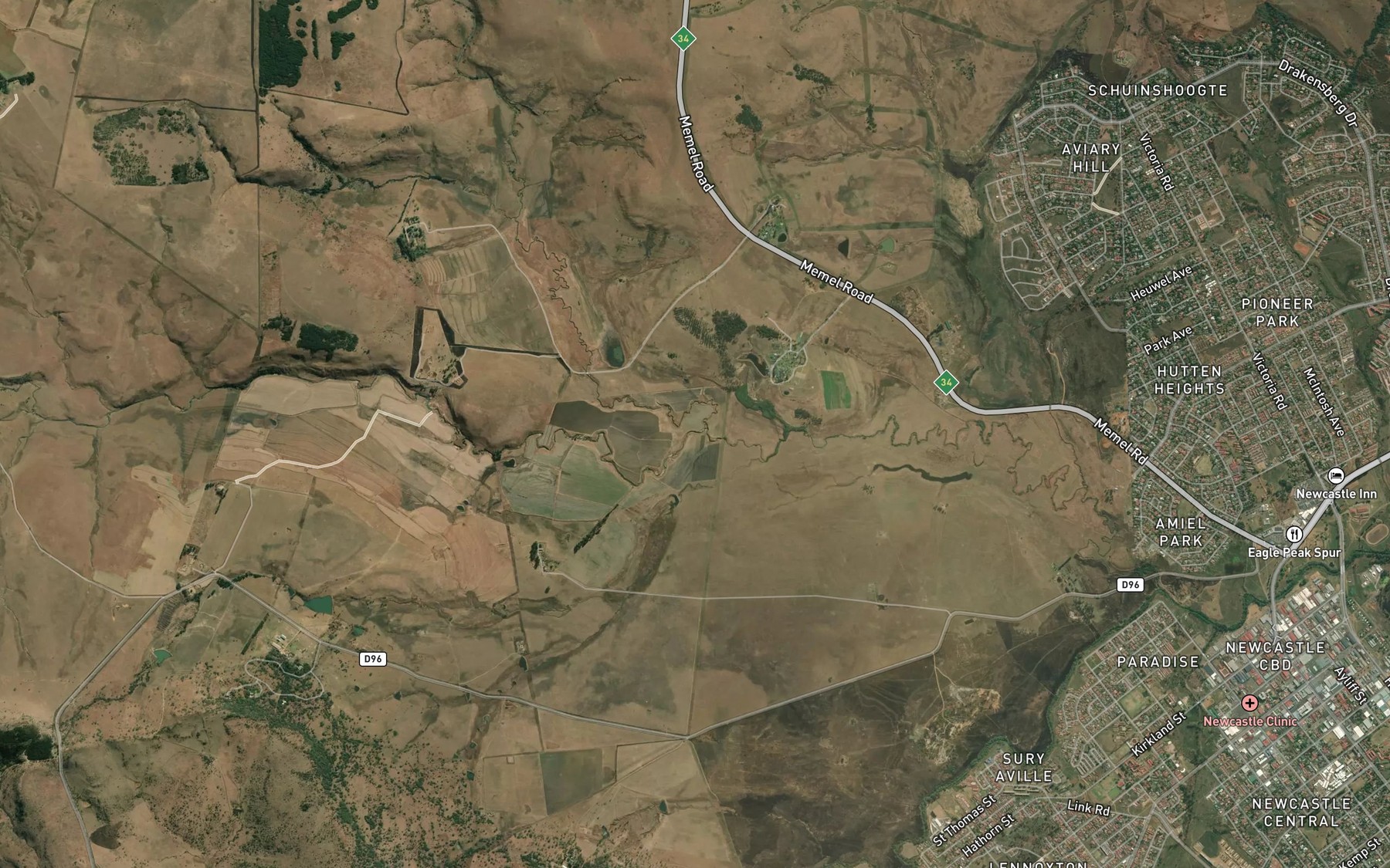 Satellite map of the Ncaweni