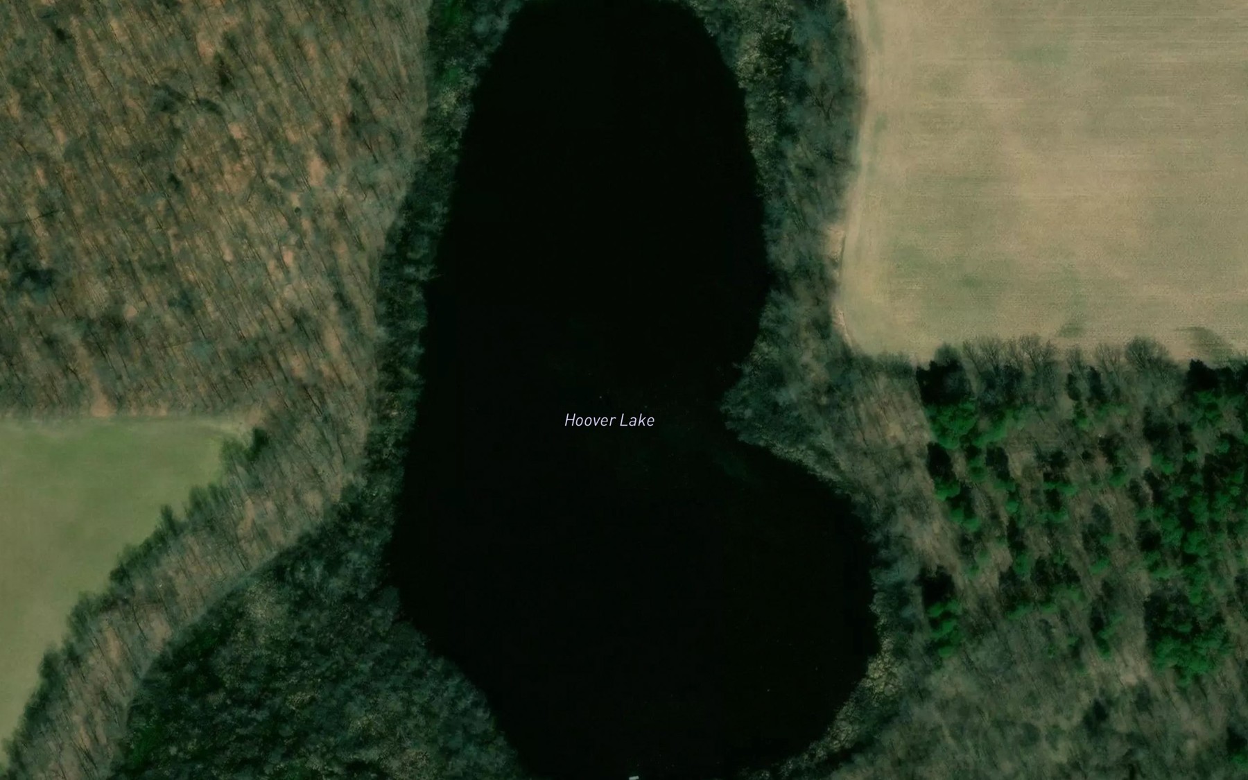 Satellite map of the Hoover Lake