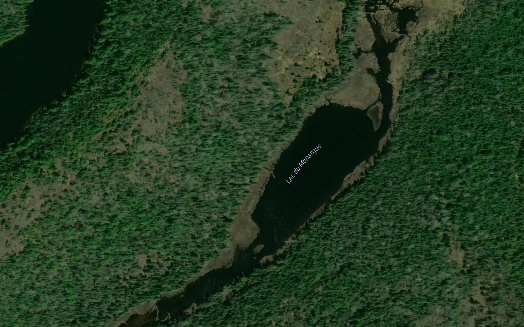 Satellite map of the Lac du Monarque