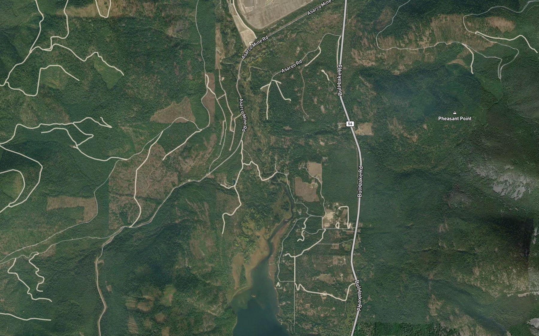Satellite map of the Dry Creek