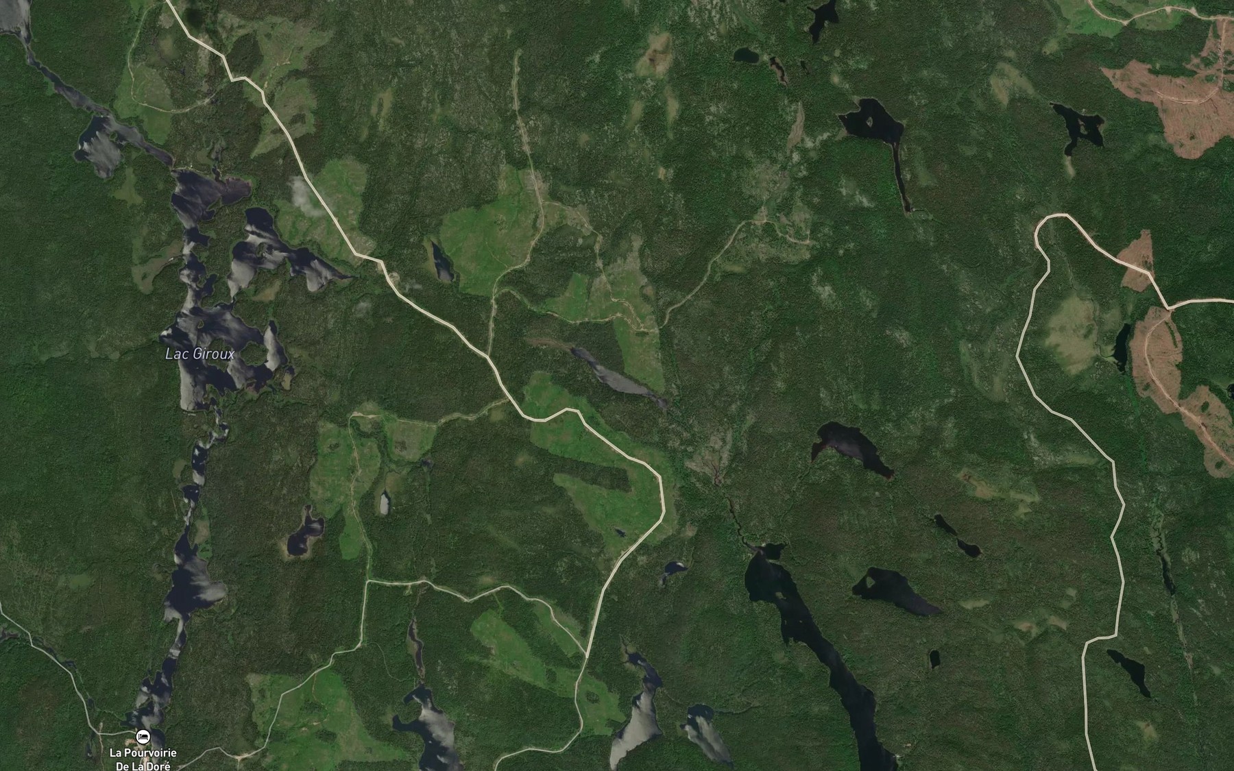 Satellite map of the Lac Rebel