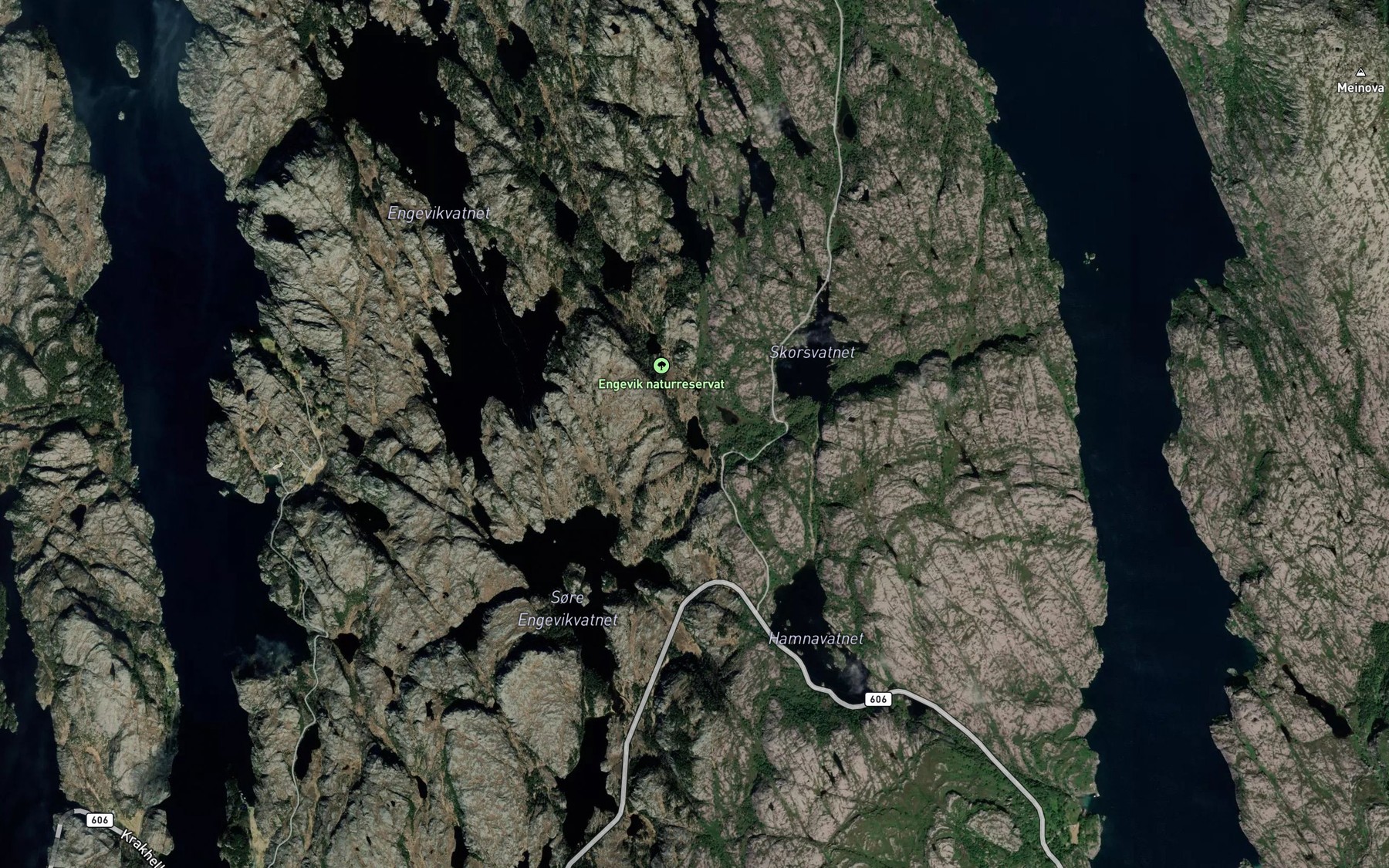 Satellite map of the Steingjeltjorna