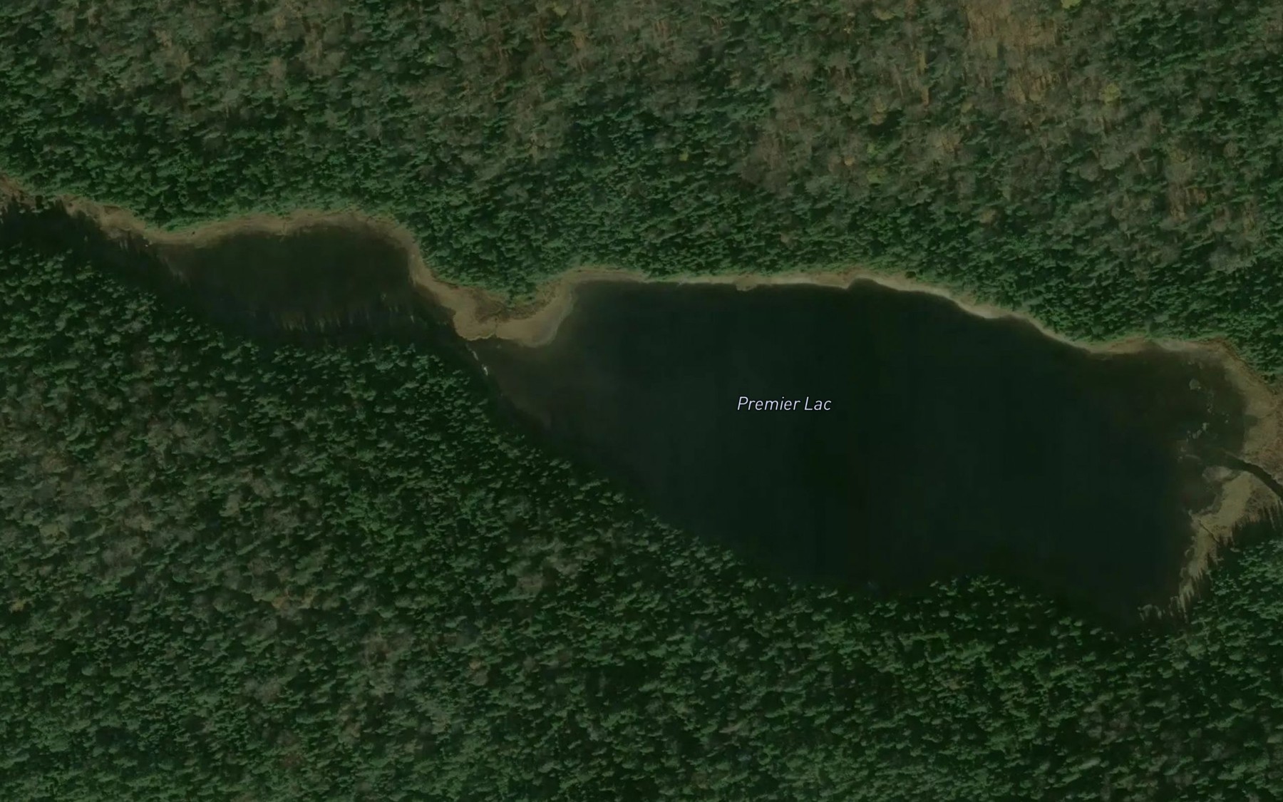 Satellite map of the Premier Lac