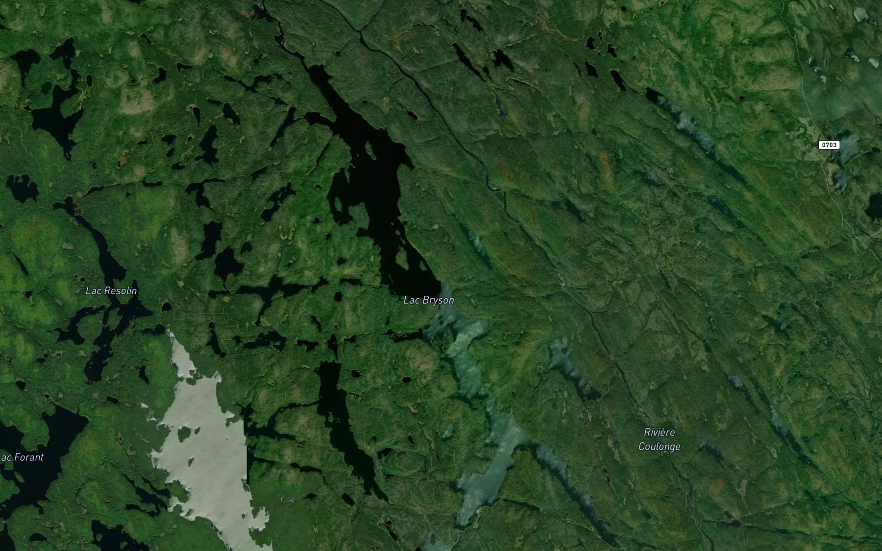 Satellite map of the Lac Bryson