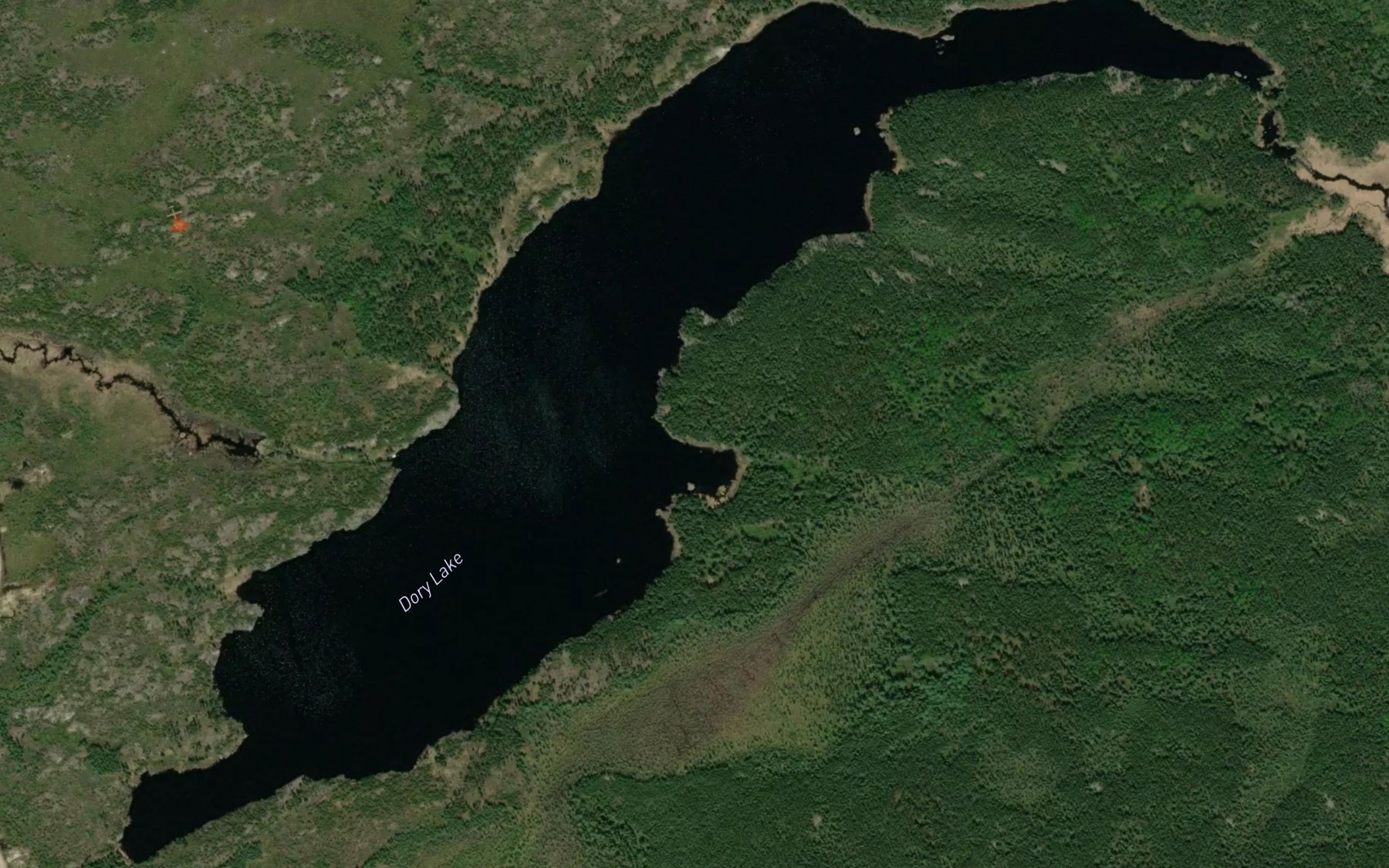 Satellite map of the Dory Lake