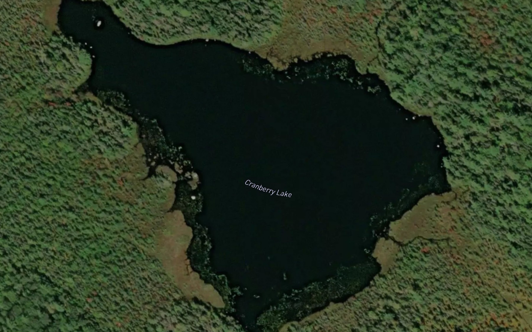Satellite map of the Cranberry Lake