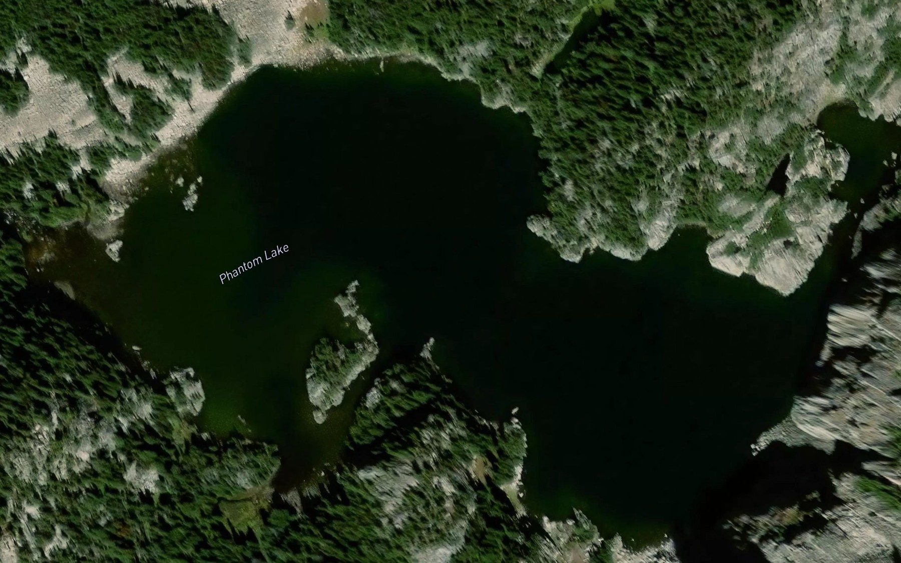 Satellite map of the Phantom Lake