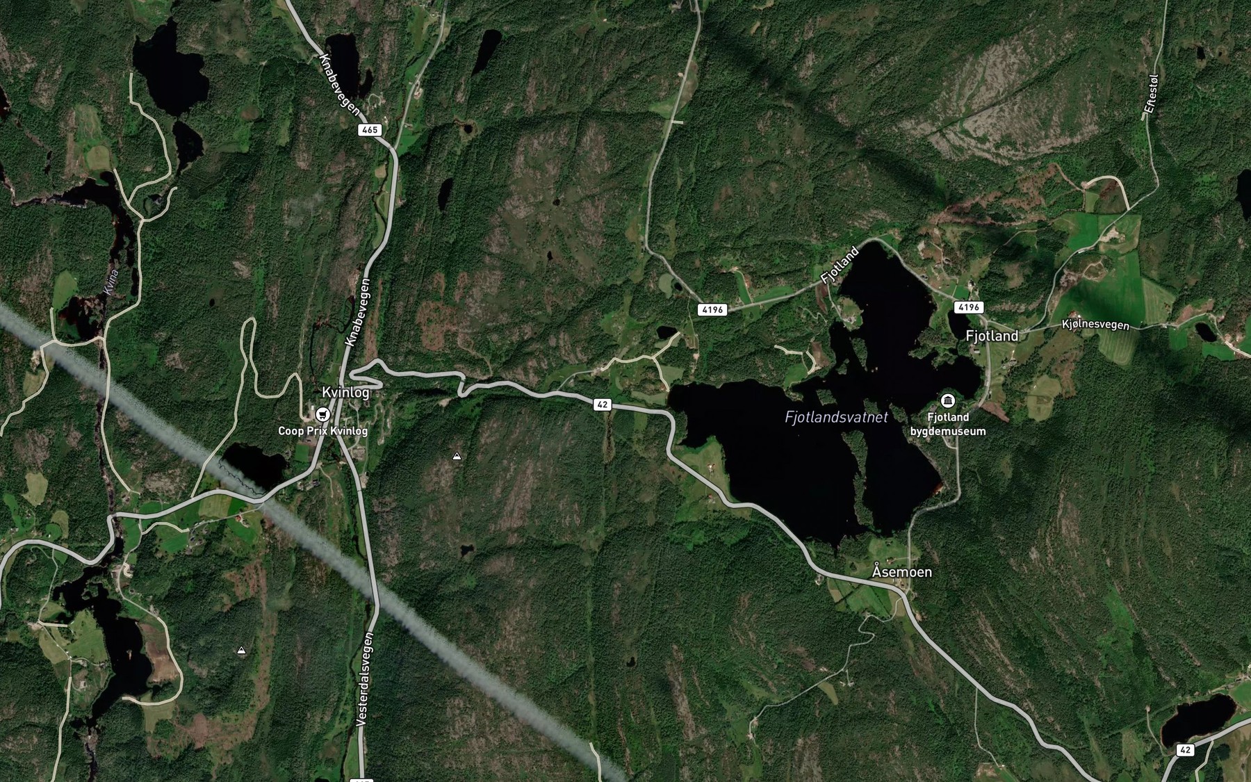 Satellite map of the Osebekken