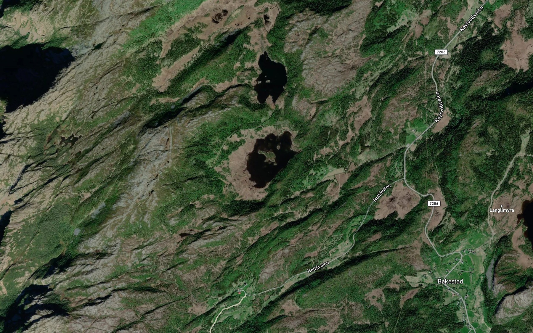 Satellite map of the Markavatnet