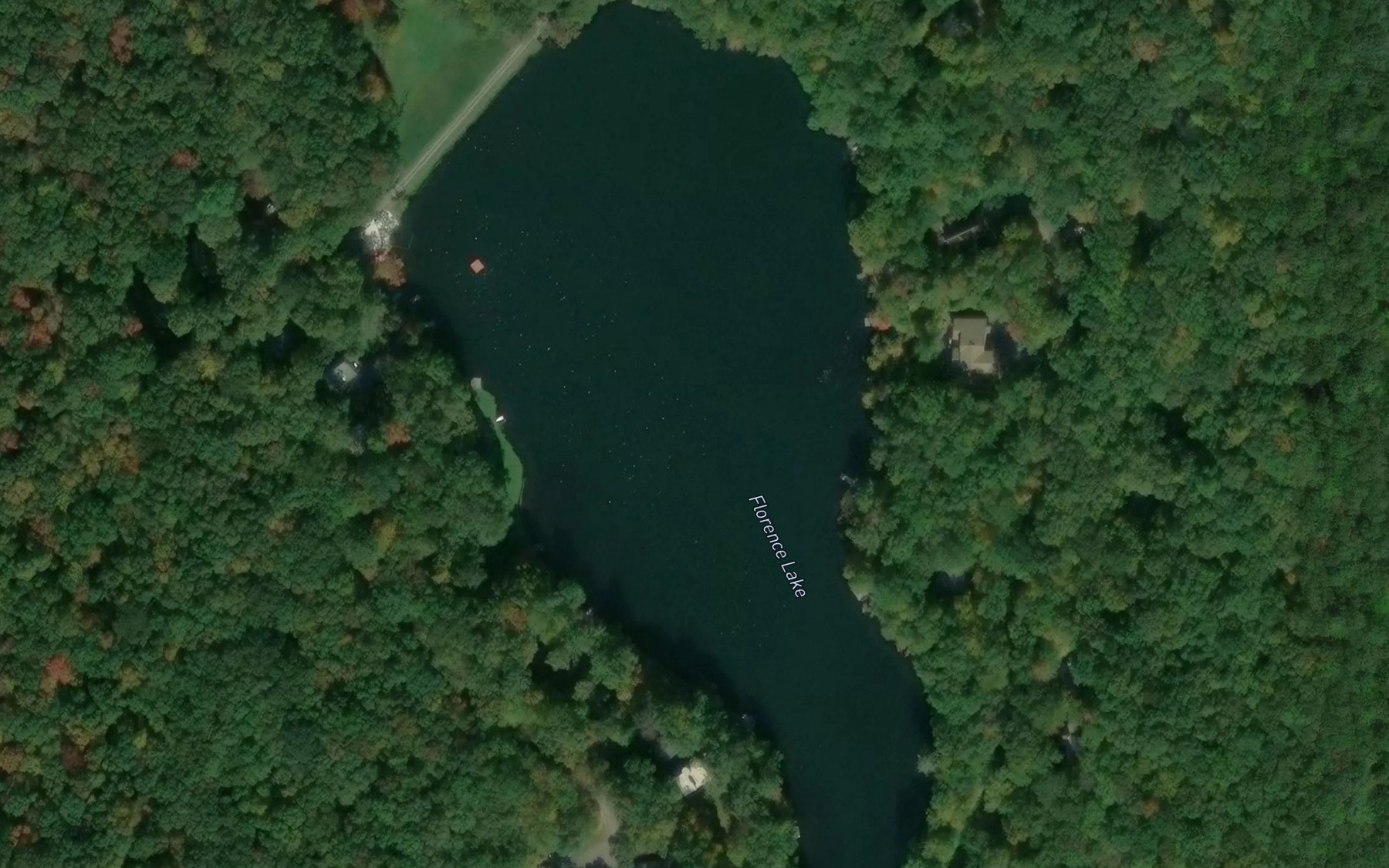 Satellite map of the Florence Lake