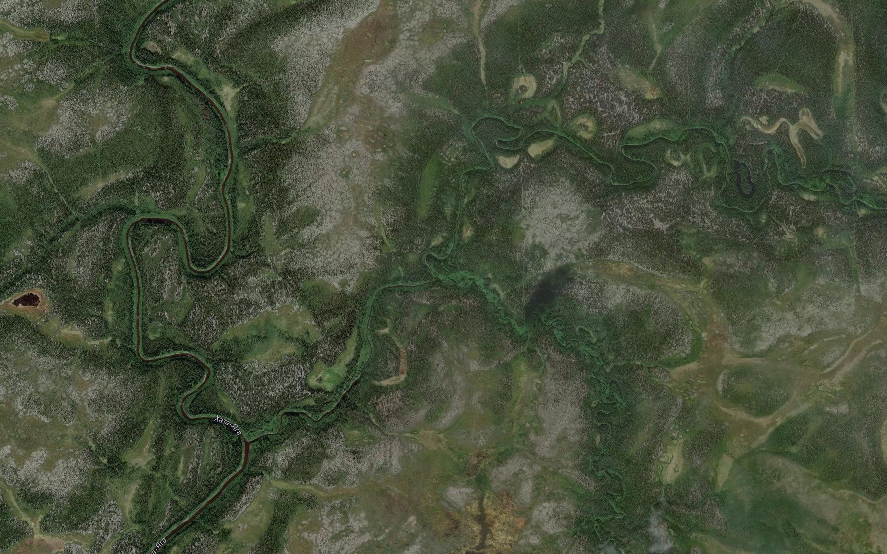 Satellite map of the Khata-Arkavozh
