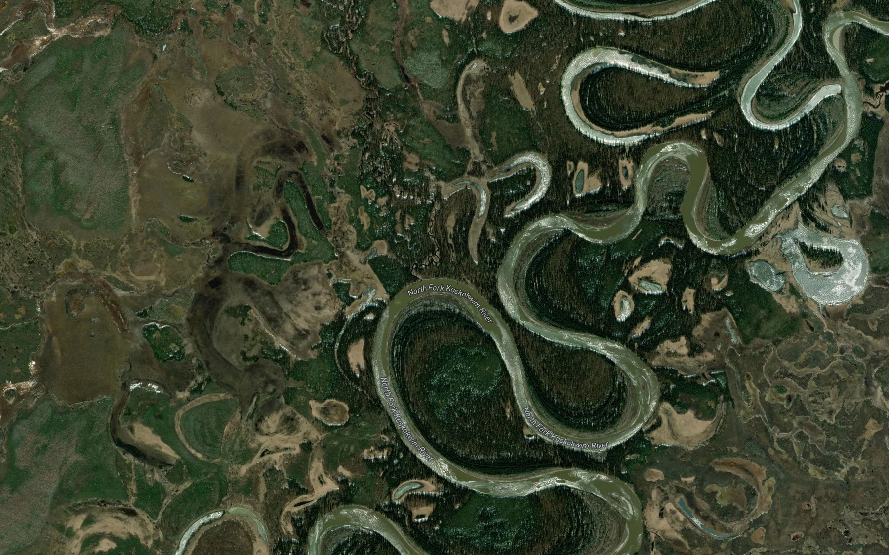 Satellite map of the Rungun Creek