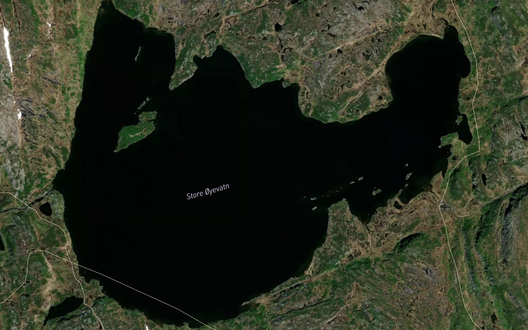 Satellite map of the Oydevatn