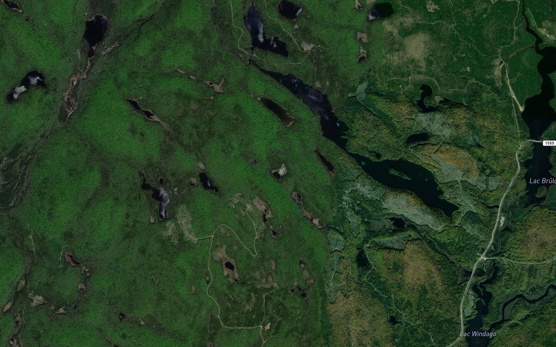 Satellite map of the Lac du Paon