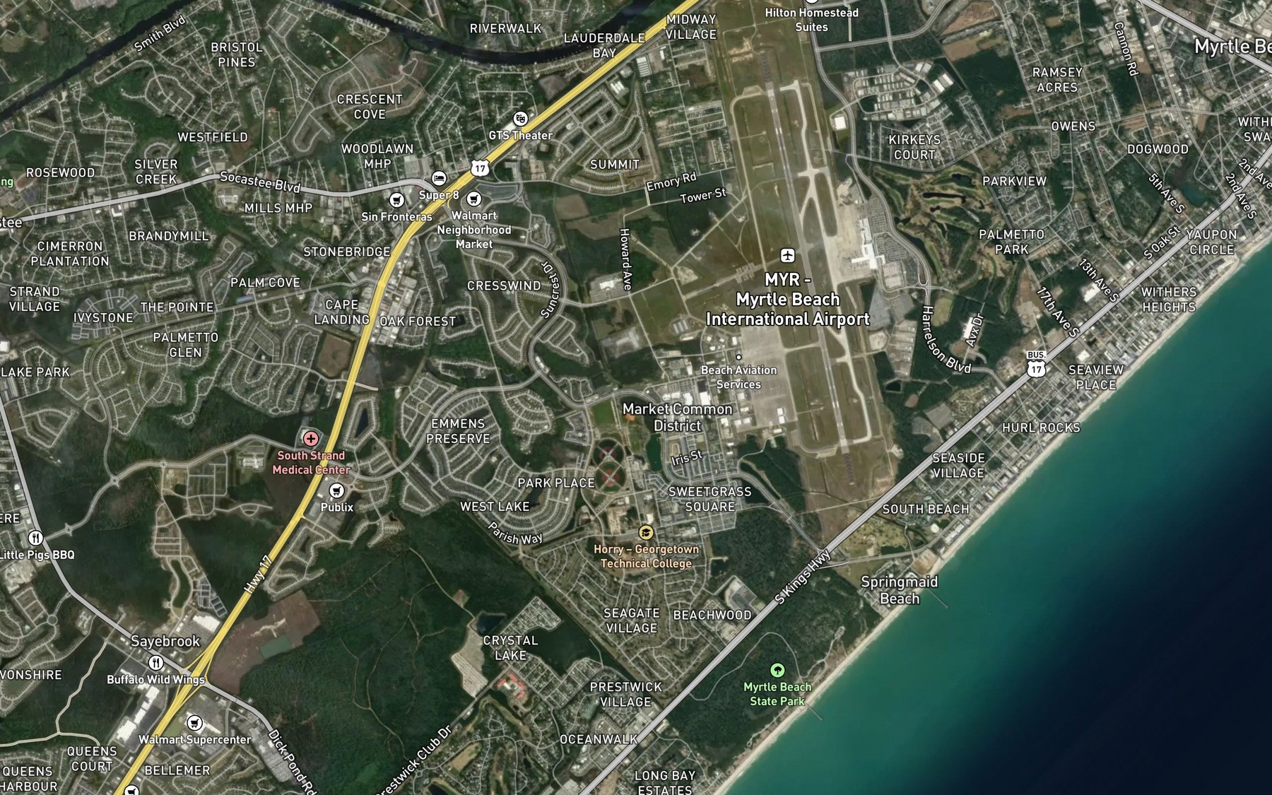 Satellite map of the Spot 2