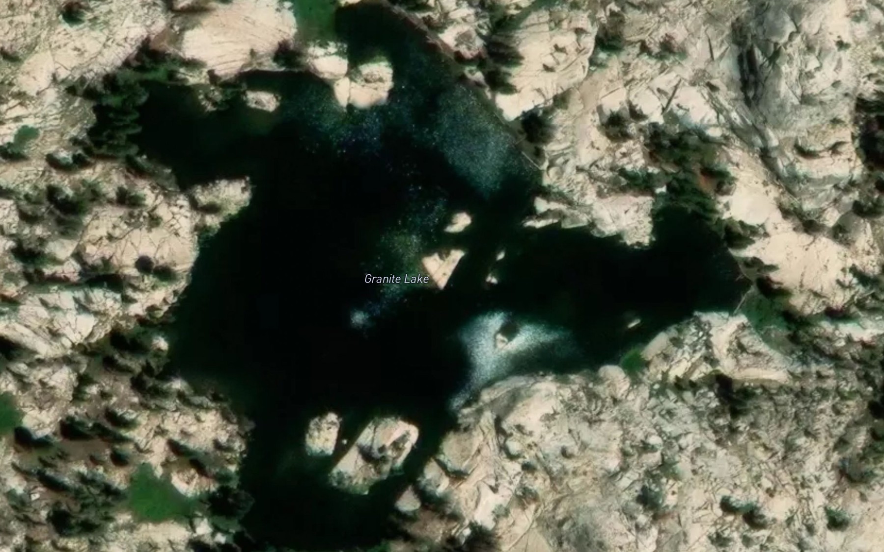 Satellite map of the Granite Lake