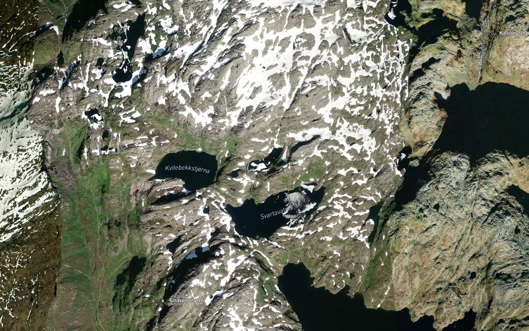 Satellite map of the Svartebekktjorni