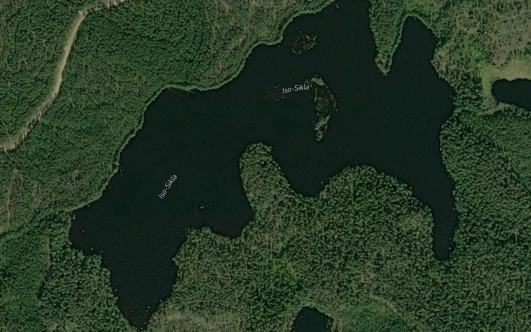 Satellite map of the Iso-Sikla