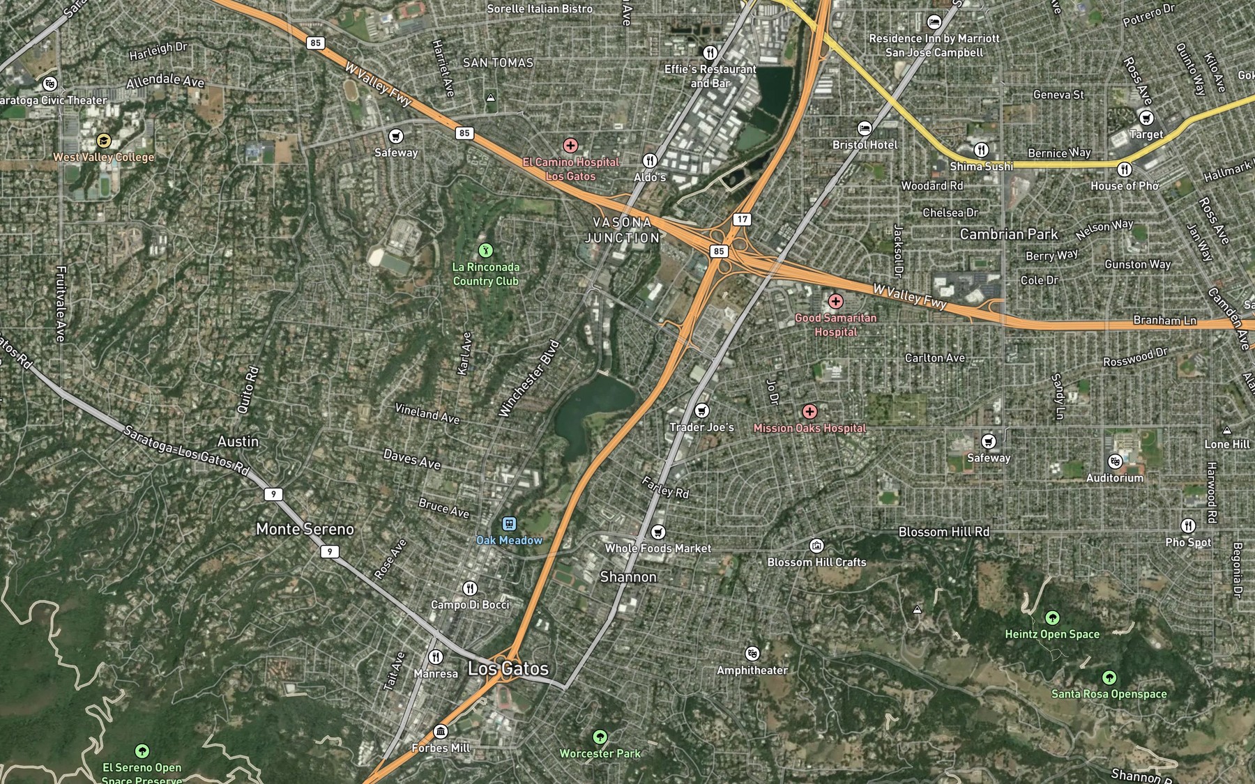 Satellite map of the Spot 8