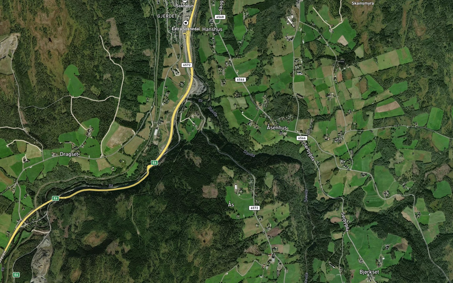 Satellite map of the Stavilla