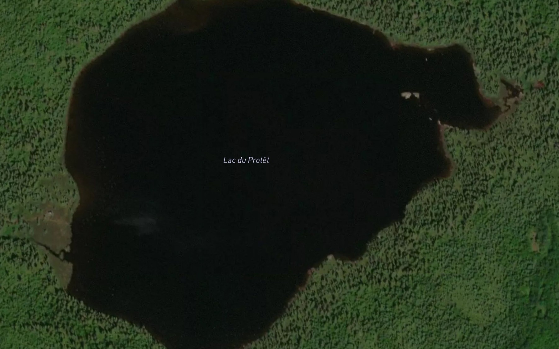 Satellite map of the Lac du Protet