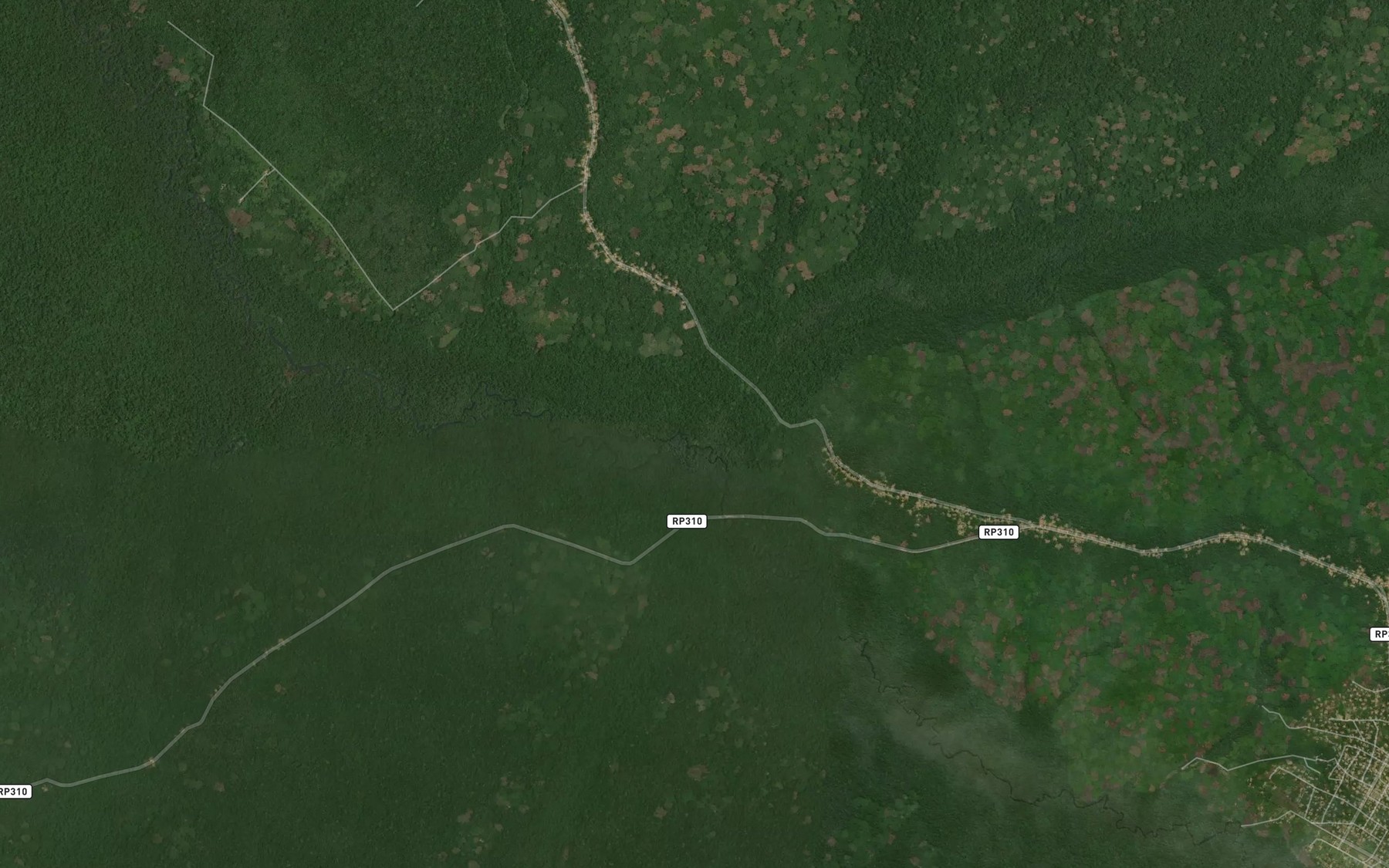 Satellite map of the Lokendju