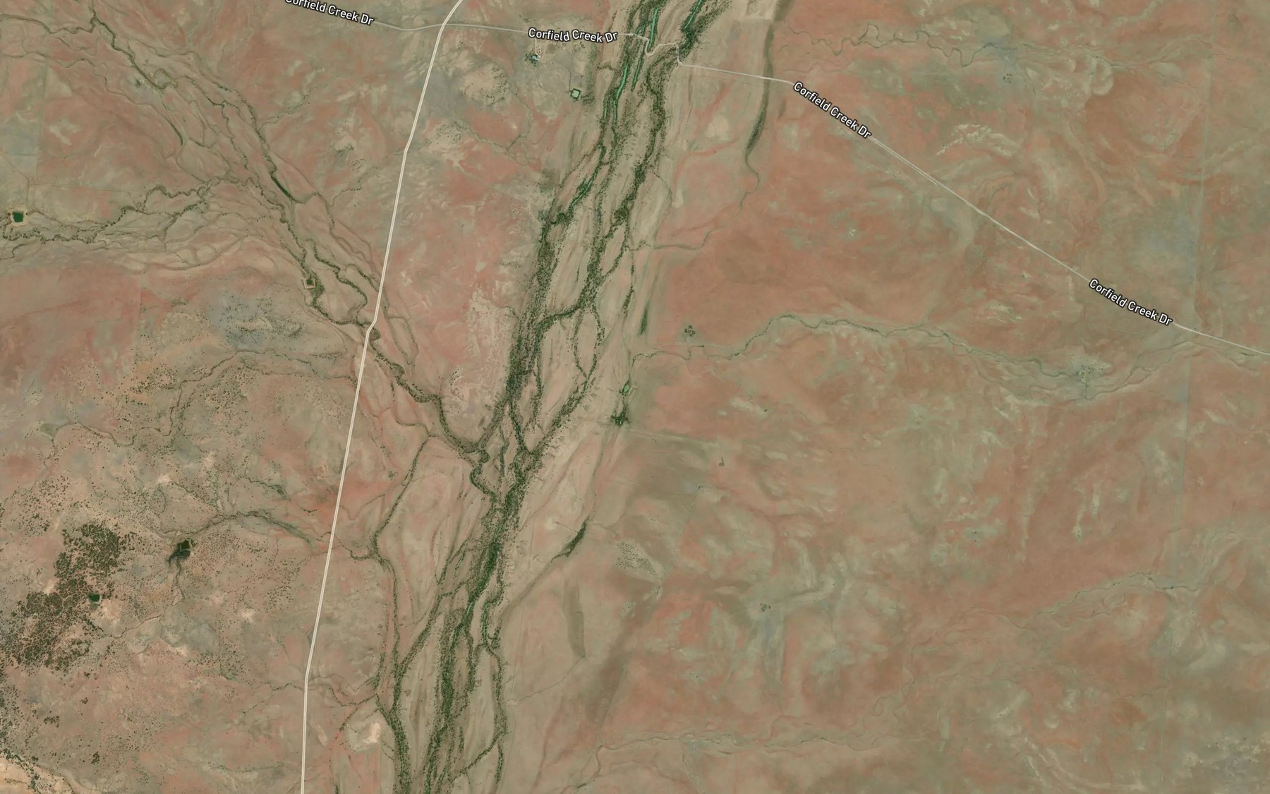 Satellite map of the Telephone Creek