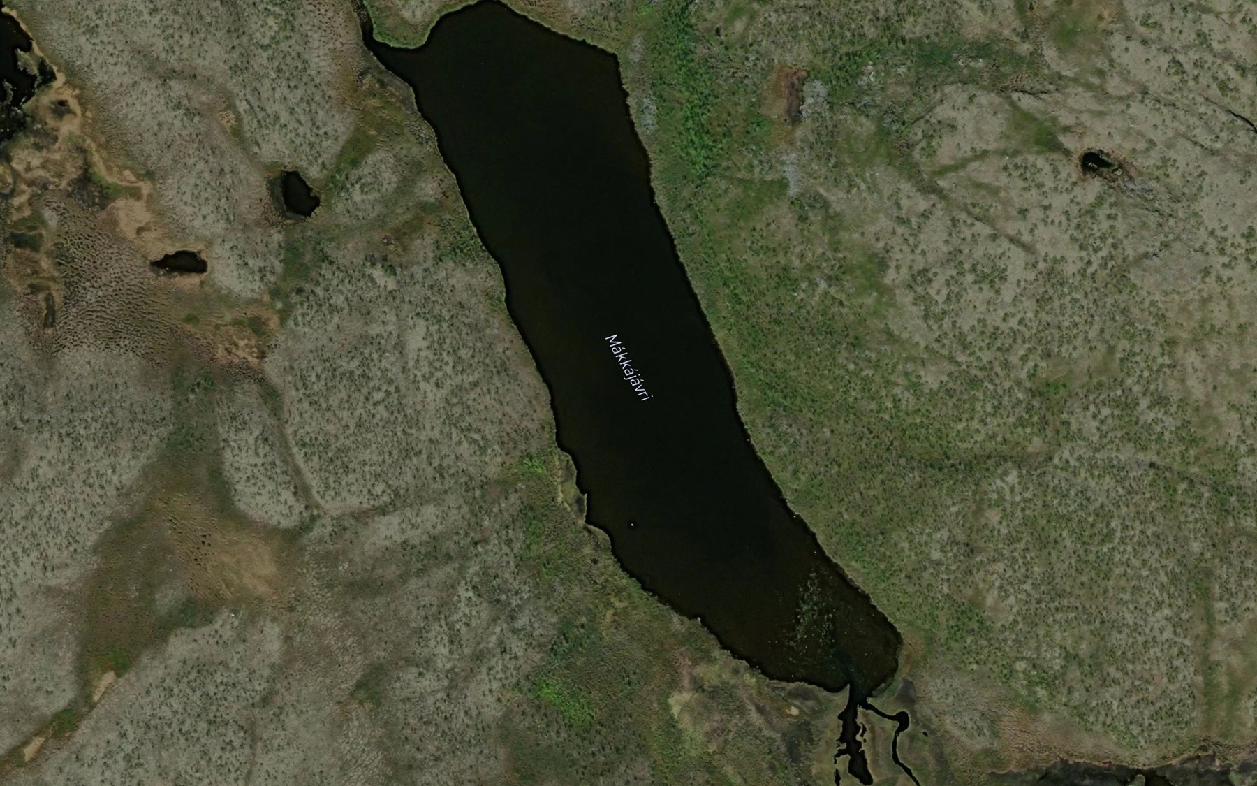 Satellite map of the Maggajavri