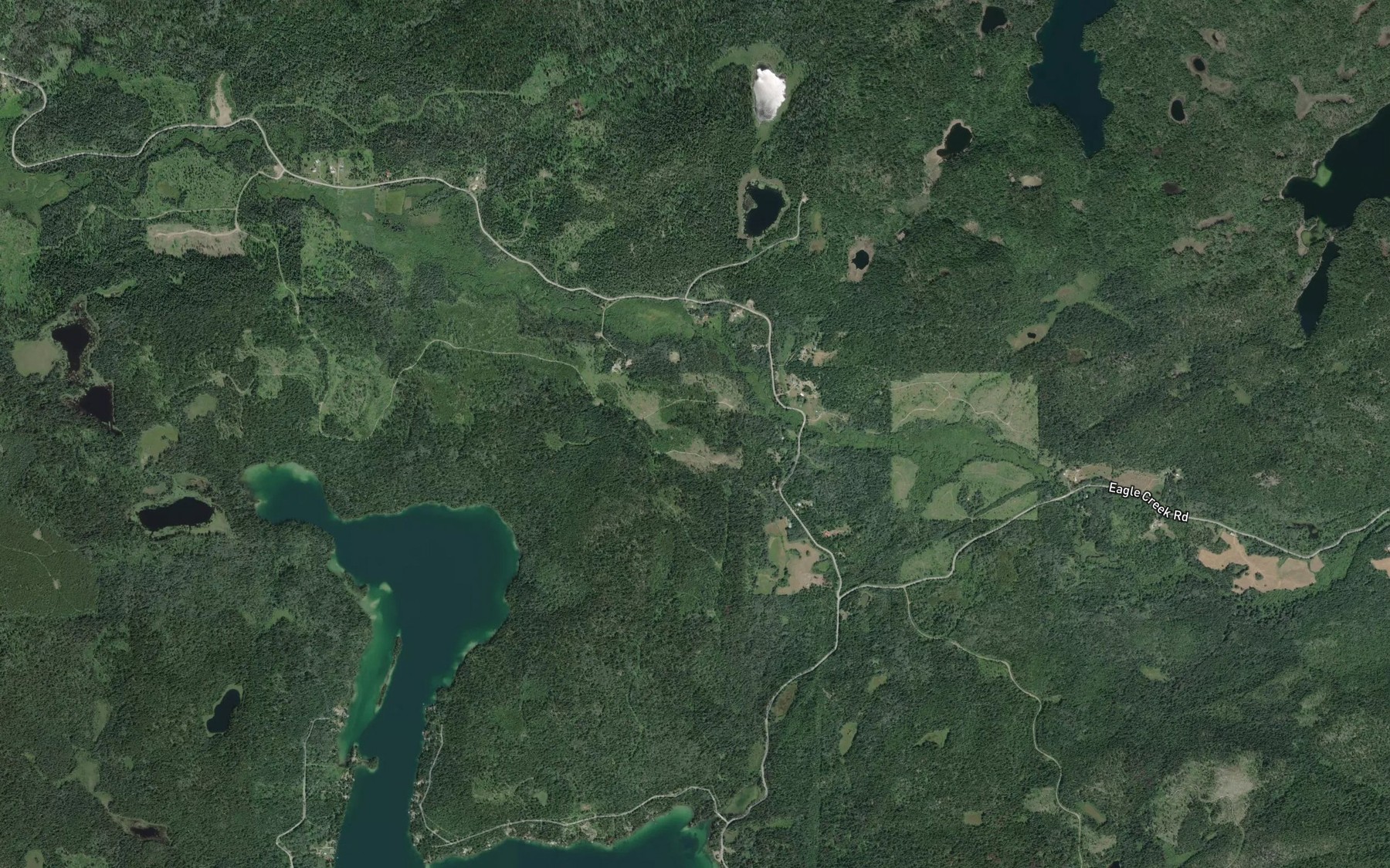 Satellite map of the Ruth Creek