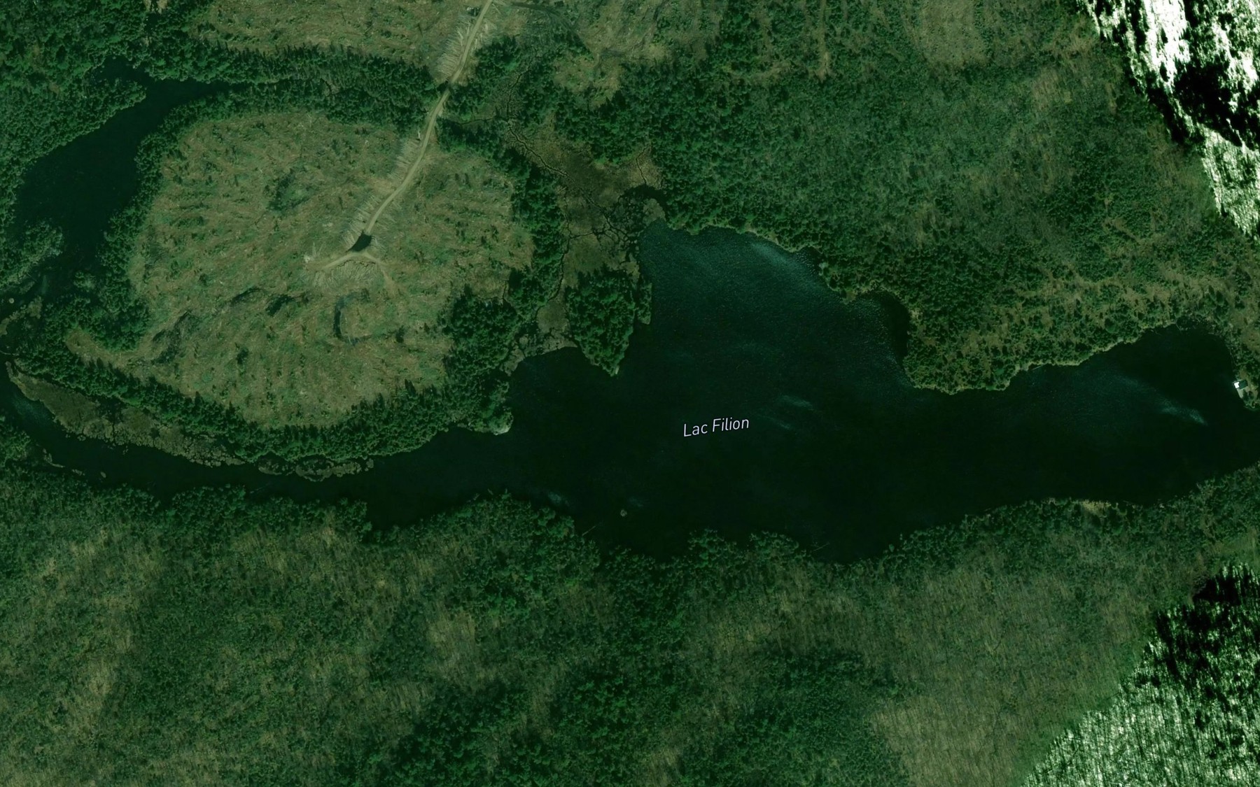 Satellite map of the Lac Filion