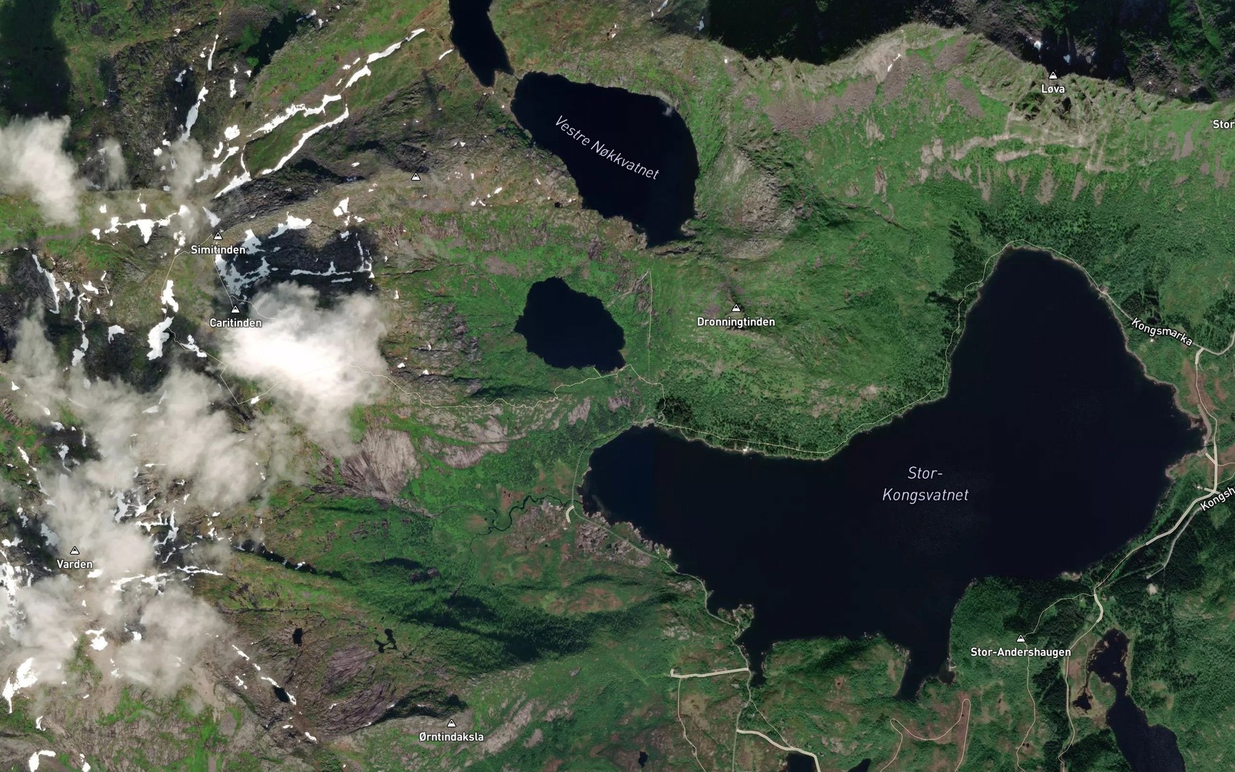 Satellite map of the Damelva