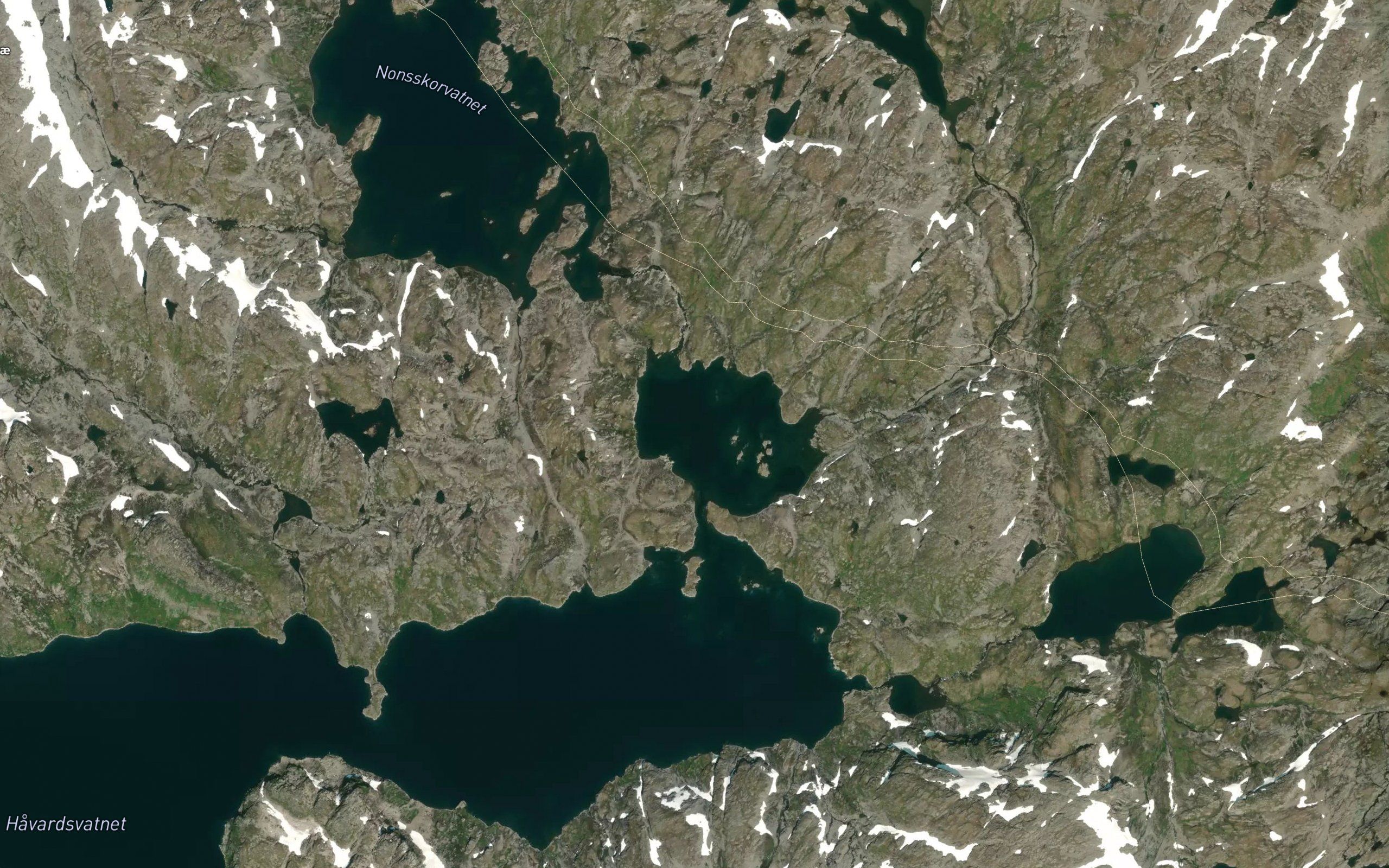 Nonskarvatnet,nedra