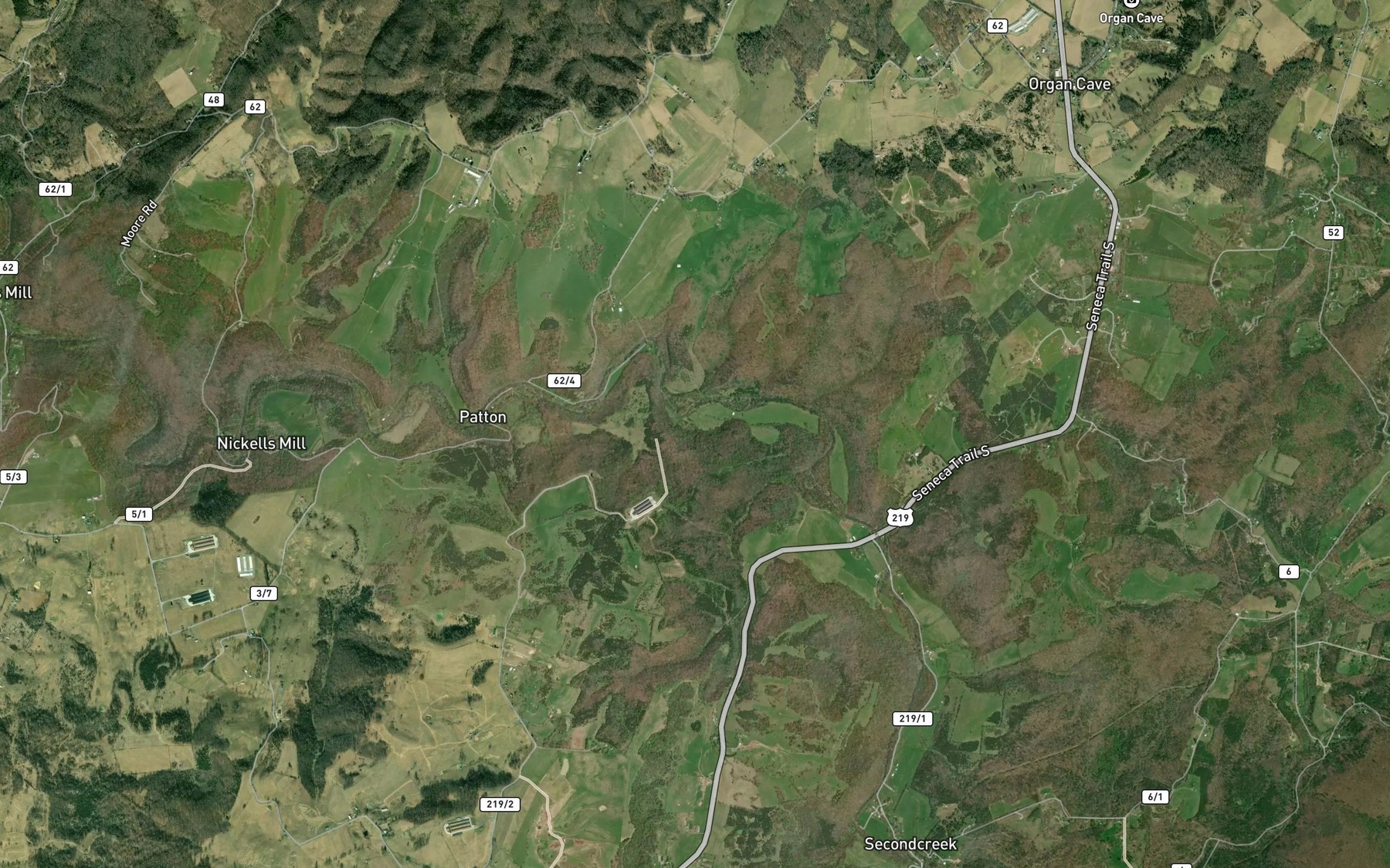 Satellite map of the Big Spring