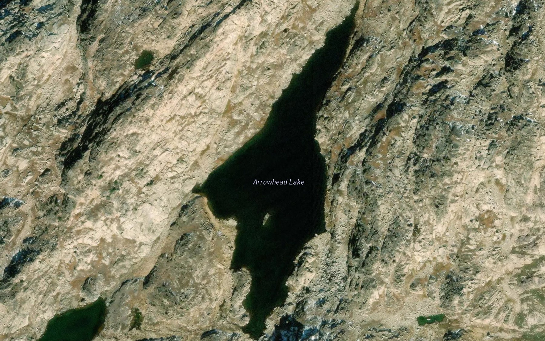 Satellite map of the Arrowhead Lake