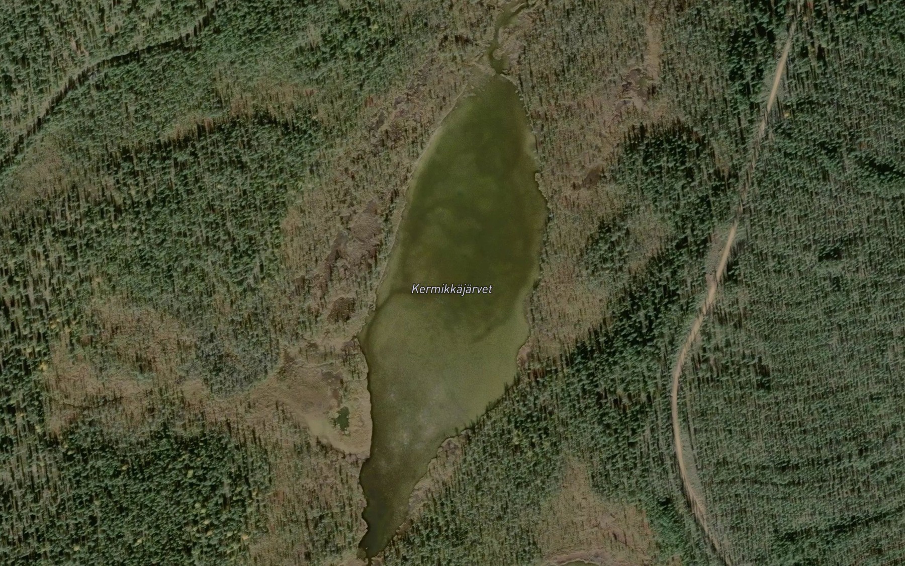 Satellite map of the Kermikkajarvet