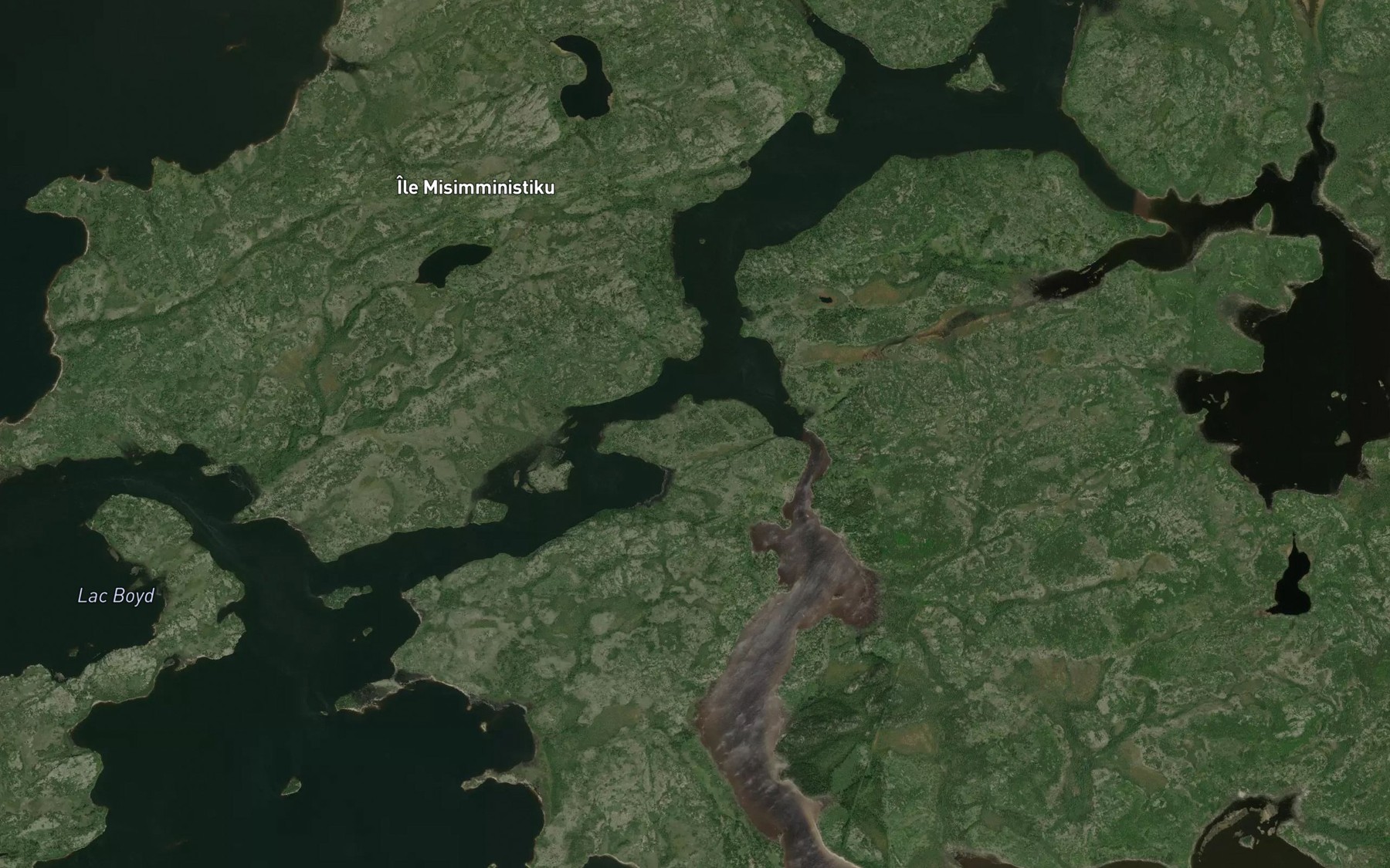 Satellite map of the Ruisseau Kapatinu